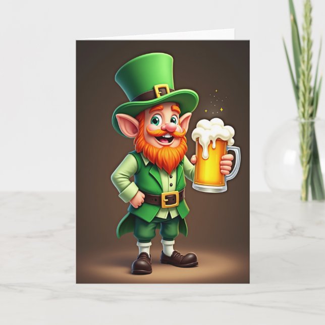 Leprechaun Green Tankard Card (Front)