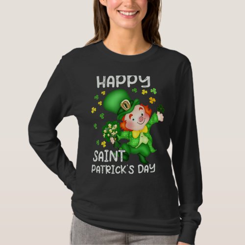 Leprechaun Happy Saint Patricks Day Shamrock T_Shirt