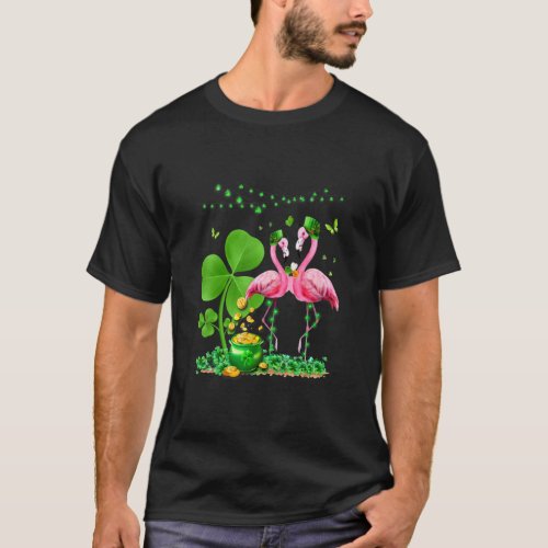 Leprechaun Hat Flamingo Shamrock St Patricks Day B T_Shirt