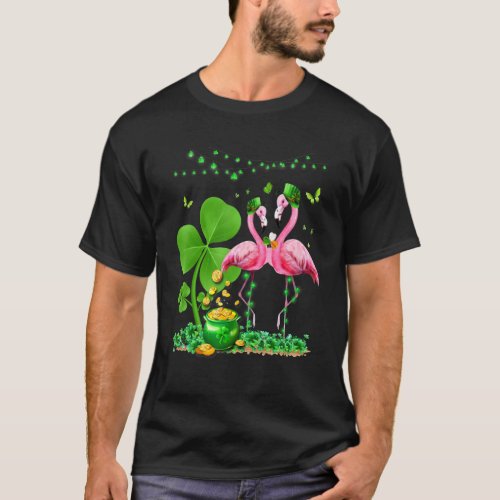 Leprechaun Hat Flamingo Shamrock St Patricks Day B T_Shirt