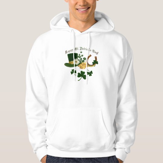 Leprechaun Hat Gold Horseshoe - St Patrick's Hoodie