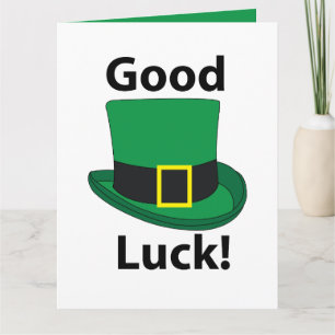 Leprechaun Hat Good Luck St Patricks Day  Card