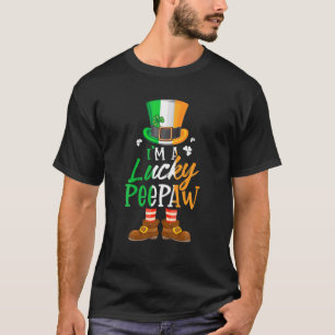 Leprechaun Hat I'm A Lucky Peepaw St Patricks Day T-Shirt