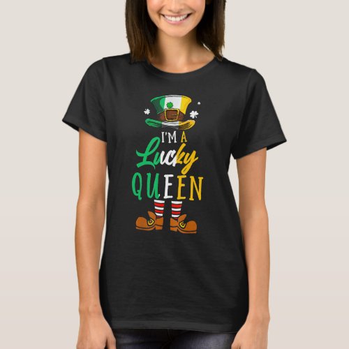 Leprechaun Hat Im A Lucky Queen Happy St Patrick T_Shirt