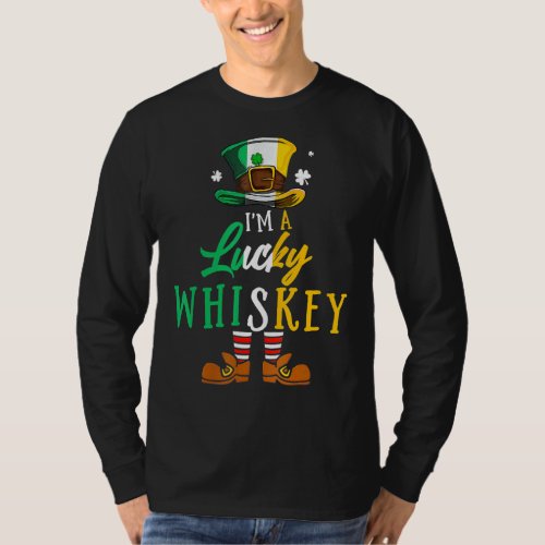 Leprechaun Hat Im A Lucky Whiskey Happy St Patric T_Shirt