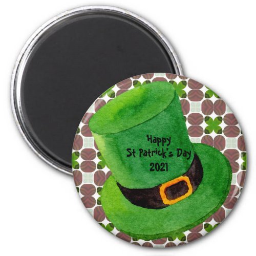 Leprechaun Hat Irish Green Custom Text Magnet