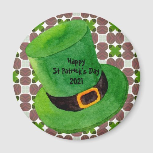 Leprechaun Hat Irish Green Custom Text Magnet