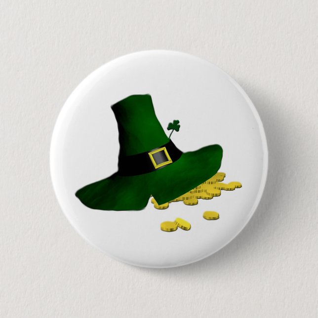 Leprechaun Hat Pinback Button (Front)