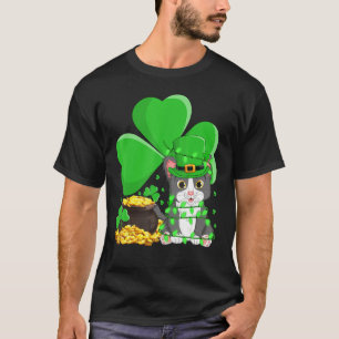 Leprechaun Hat Shamrock Leaf Cat St Patrick S Day T-Shirt
