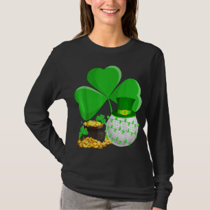 Leprechaun Hat Shamrock Leaf Golf St Patrick's Day T-Shirt