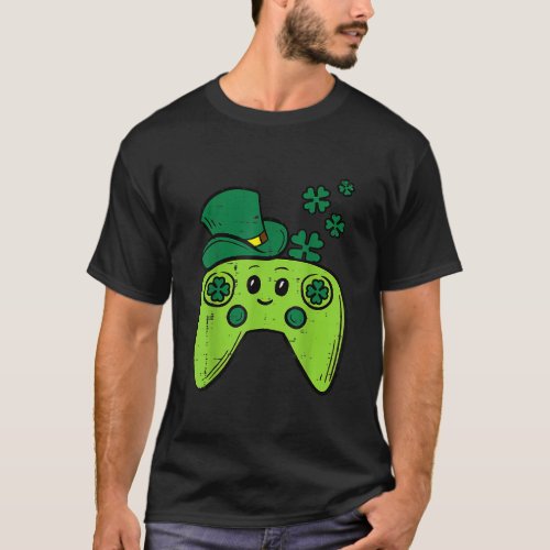 Leprechaun Hat Video Game Shamrock St Patricks Day T_Shirt