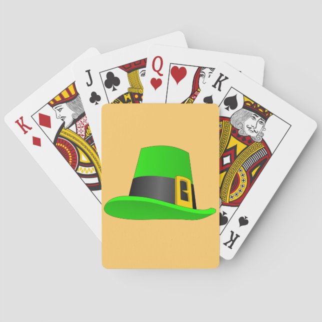 Leprechaun Hat With Buckle Poker Cards (Back)