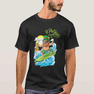 Leprechaun Hawaiian Surfing St Patricks Day Hawaii T-Shirt