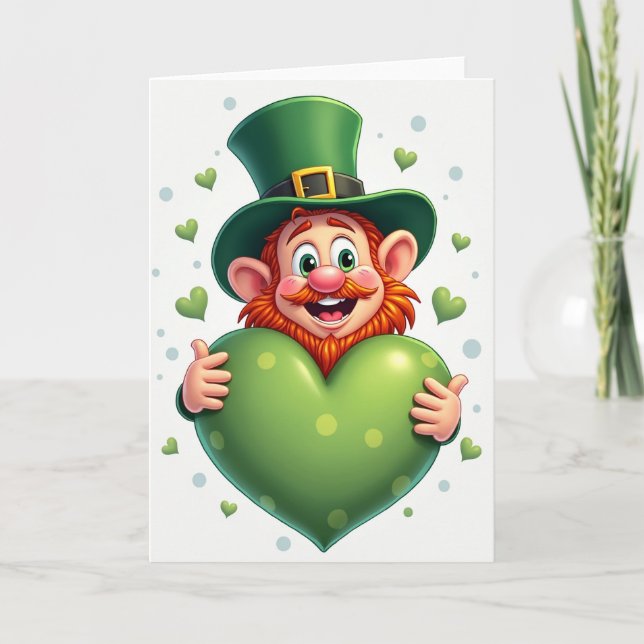 Leprechaun Heart Pattern Card (Front)
