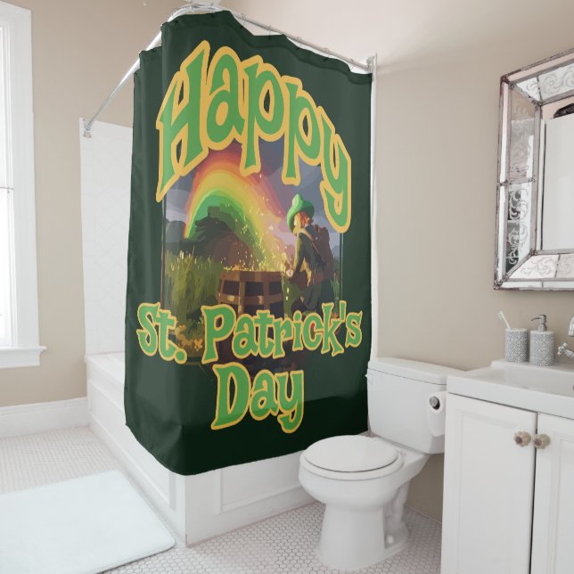 Leprechaun Hideaway Shower Curtain (In Situ)