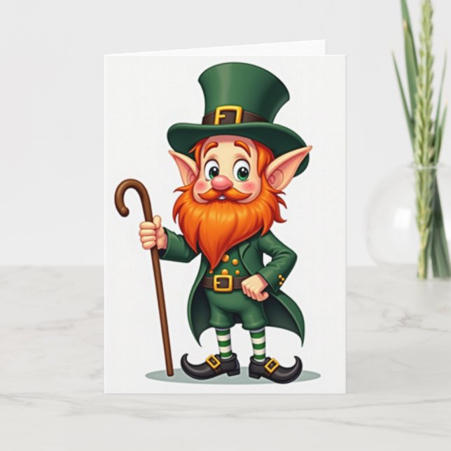 Leprechaun Illustration Card (Front)