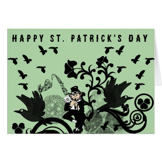 Leprechaun in Black Cards (Front Horizontal)