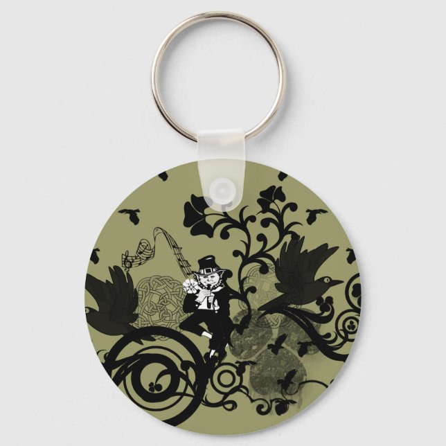 Leprechaun in Black Keychain (Front)