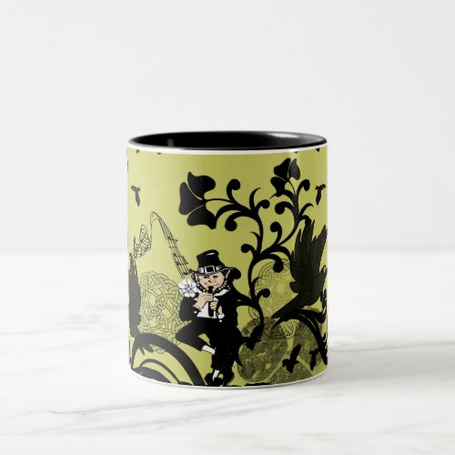 Leprechaun in Black Two_Tone Coffee Mug