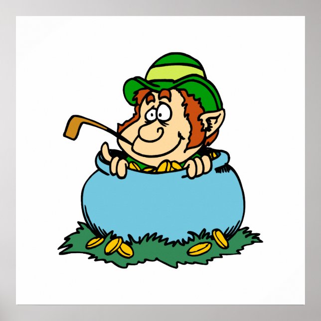 Leprechaun in Pot of Gold Poster (Front)