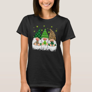 Leprechaun Irish Gnomes Leopard Plaid St Patricks  T-Shirt