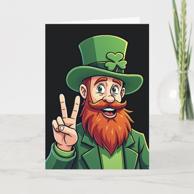 Leprechaun Joy Green Pattern Card (Front)