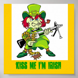 leprechaun, KISS ME I'M IRISH Poster