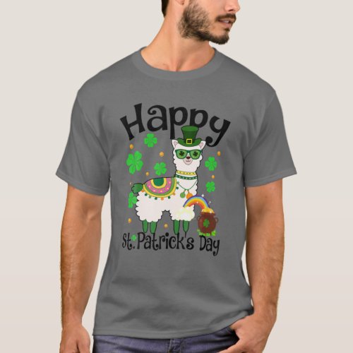 Leprechaun Llama Happy St Patricks Day Llama Love T_Shirt