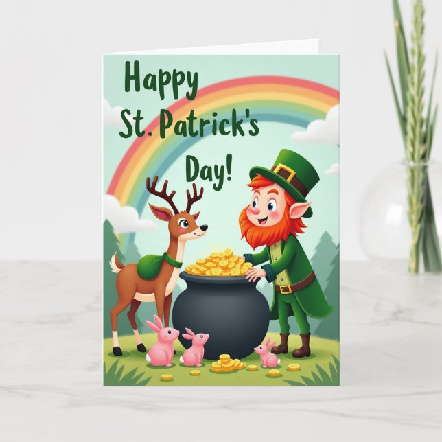 Leprechaun Luck Illustration Card (Front)