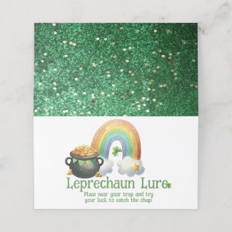 Leprechaun Lure, St Patricks Day Trap Bait Appointment Card