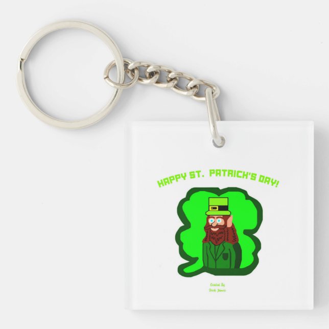 Leprechaun Magic Square Key Chain (Front)