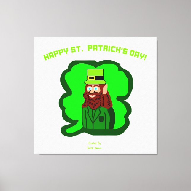 Leprechaun Magic Wrapped Canvas Print (Front)
