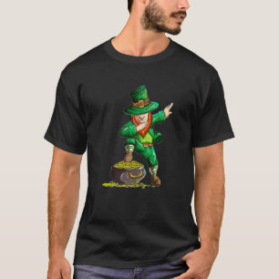 Leprechaun Makes Dab Dabbing Gold Pot St Patricks T-Shirt