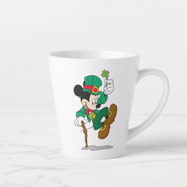 Leprechaun Mickey Mouse | St. Patrick's Day 2 Latte Mug (Right)