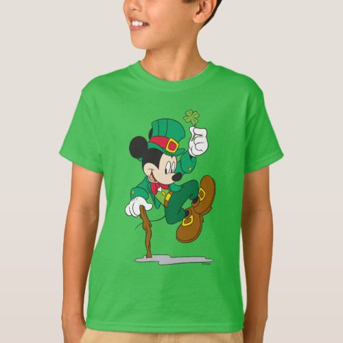 Leprechaun Mickey Mouse  St Patricks Day T_Shirt