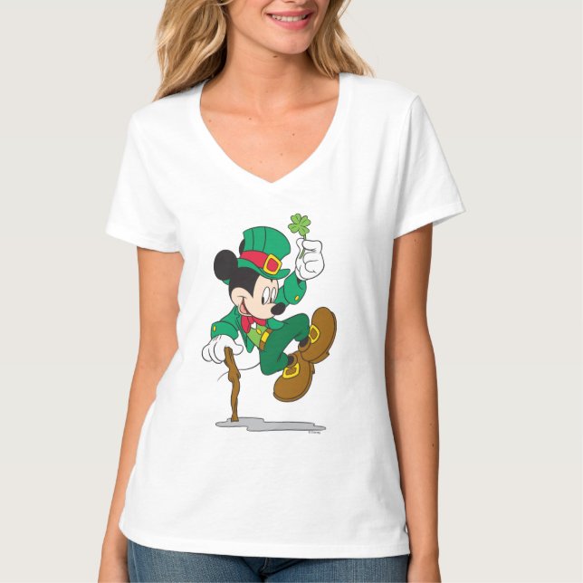 Leprechaun Mickey Mouse | St. Patrick's Day T-Shirt (Front)