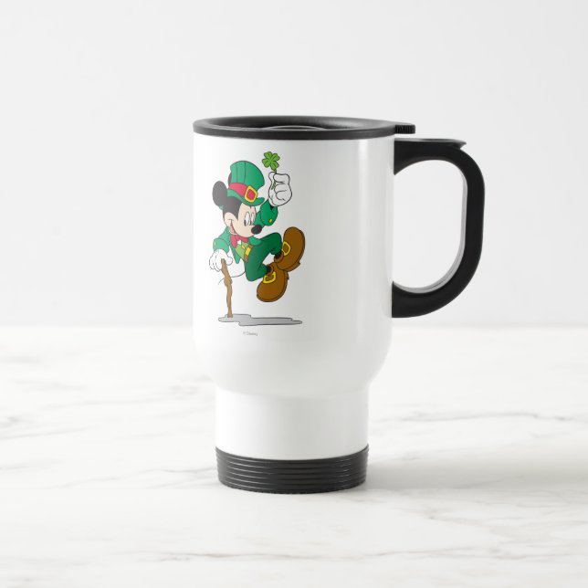 Leprechaun Mickey Mouse | St. Patrick's Day Travel Mug (Right)