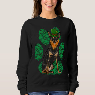 Leprechaun Miniature Pinscher St Patricks Day Sham Sweatshirt