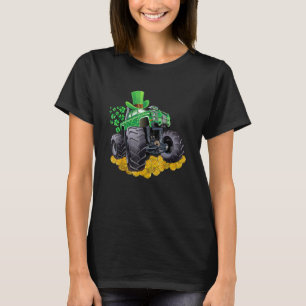 Leprechaun Monster Truck Shamrock Happy St Patrick T-Shirt