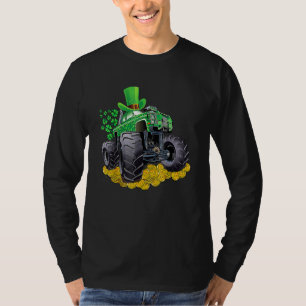Leprechaun Monster Truck Shamrock St Patrick Day B T-Shirt