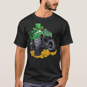 Leprechaun Monster Truck Shamrock St Patrick Day B T-Shirt