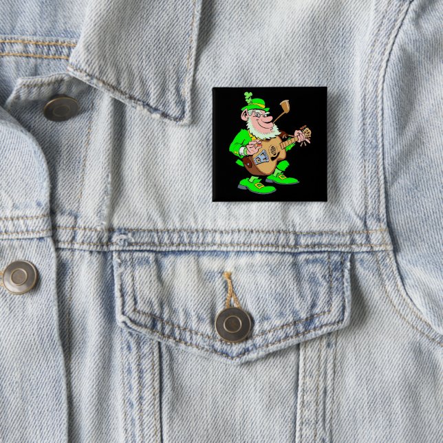 Leprechaun  Musician Button (In Situ)