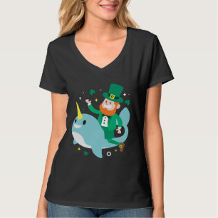 Leprechaun Narwhale  Cute St Patricks Day 2020 Boy T-Shirt