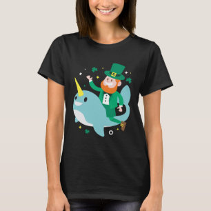 Leprechaun Narwhale  Cute St Patricks Day 2020 Boy T-Shirt