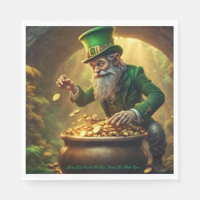 Leprechaun Paper Napkins (Front)