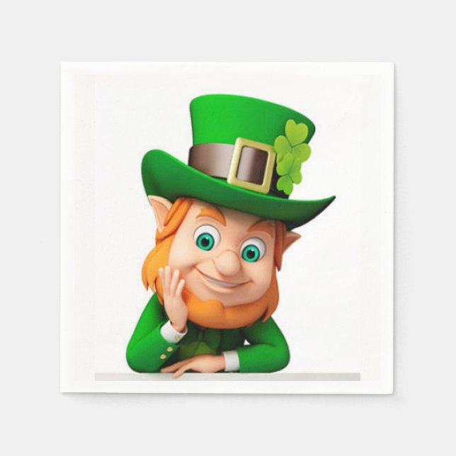 Leprechaun Paper Napkins (Front)