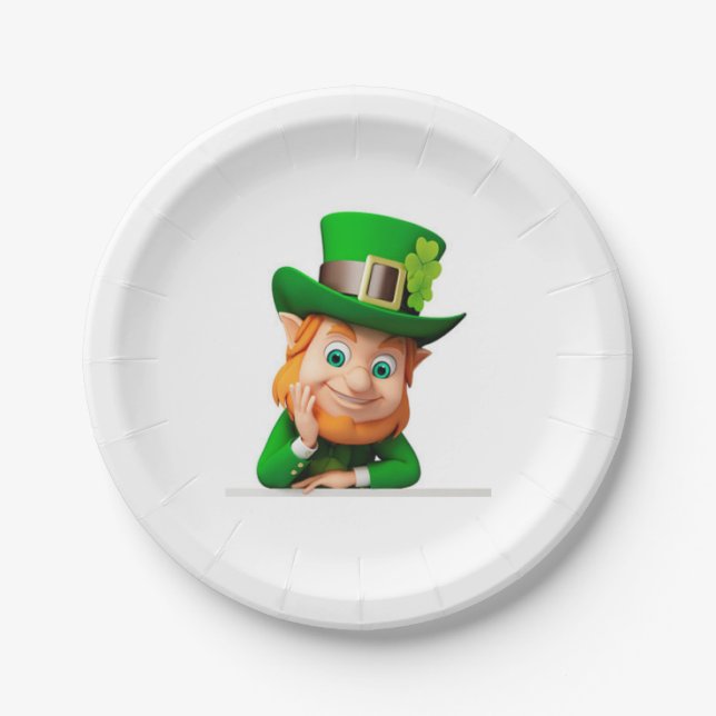 Leprechaun Paper Plates (Front)