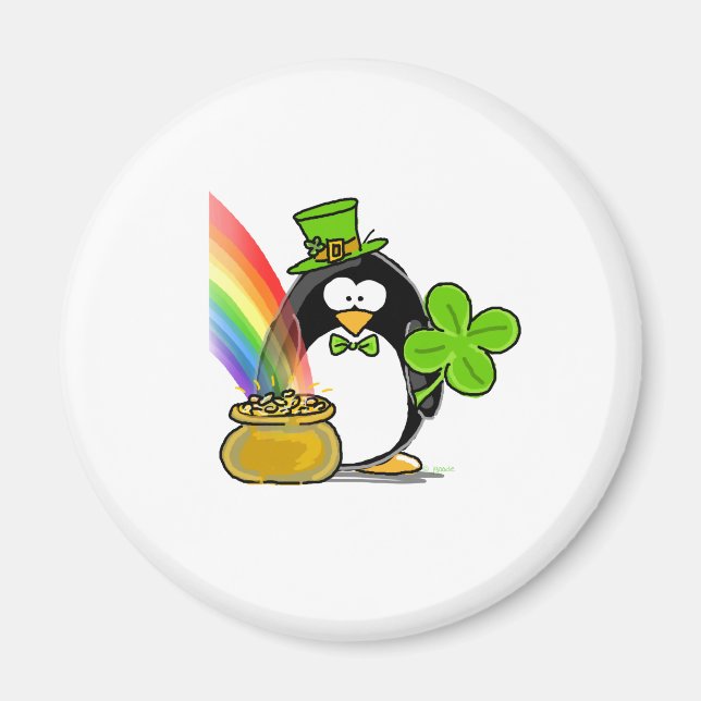 Leprechaun Penguin Magnet (Front)