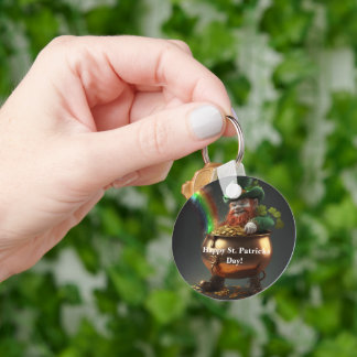 Leprechaun Pot Of Gold  Keychain