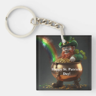 Leprechaun Pot Of Gold  Keychain